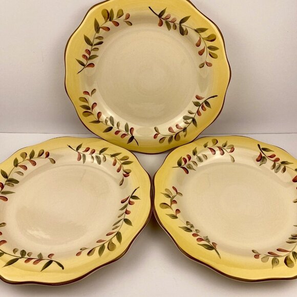 Better Homes & Gardens Tuscan Retreat 11 inch Dinner Plates, set of three - Picture 1 of 8